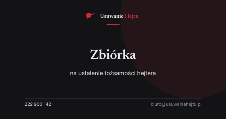 Ustalenie tożsamości hejtera – zbiórka Fundacji Usuwanie Hejtu